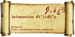 Jelenovics Éliás névjegykártya